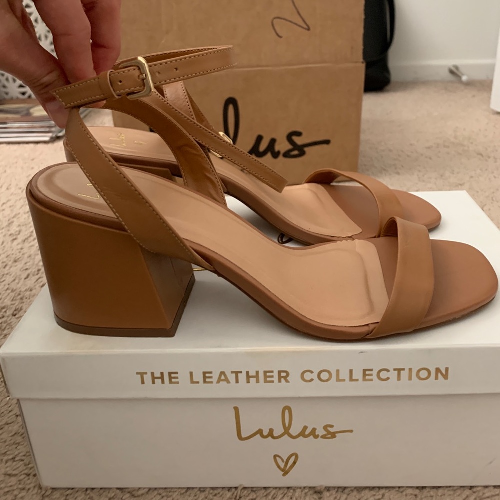 Lulus ankle strap sandal heels